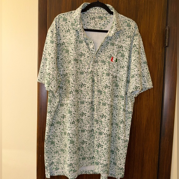 JOHNNIE-O Miami Tailgater Printed Jersey Performance Polo UM (M2) - Picture 2 of 6